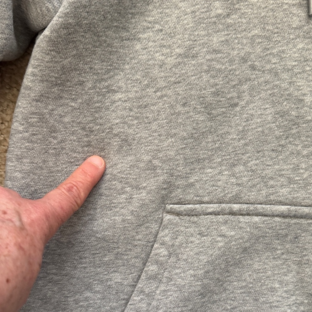 adidas Gray Trefoil Pullover Hoodie - Picture 4 of 6